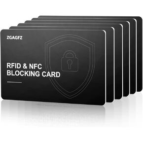 6 PCS RFID CARTING CARD SAFECARD SAFECARD SAFECARD SAFECARD DEENTIC و TRAVEL DEGINGE للرجال والنساء (Black-6pcs)