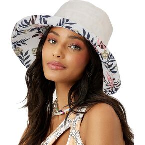 Women Summer Sun Hat Beach Hat Wide Brim Reversible Bucket Hat UV Protection Packable Sun Hat for Travel Outdoor