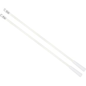 استبدال عصا أعمى UXCELL مع الخطاف ، 1pcs 17 "الألياف الزجاجية الطويلة أعمى الميل مع خطاف سبيكة وقبضة ، عصا قضيب الأعمى العمودي للنافذة الافتتاحية العصا العمياء (أبيض)