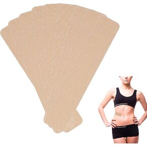 50 Pieces Elasticity Tummy Tape,1.96×9.84in Athletic Kinesiology Belly Tape for Women,for Leg Stoma Backless Dresses Wedding Pregnancy (Skin Color)