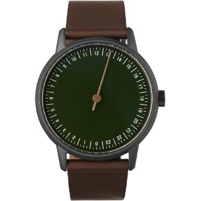 Round 22 - Dark Brown Leather, Anthracite Case, Green Dial