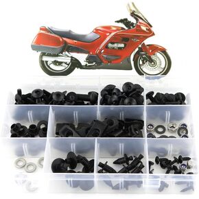 Xitomer Fairing Bolt Kits Compatible with ST1100 1990-2002 ST1100 Motorcycle Mounting Kits Full Sets Washers Nuts Fastenings Clips Grommets