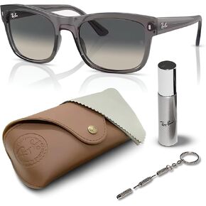 Ray-Ban RB4428 Square Shape Sunglasses for Men and Women With Eyewear Kit Bundle - Classic Sun Glasses with Modern Elegance