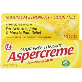 Aspercreme Maximum Strength Pain Relief Cream with Aloe 3 oz. (Pack of 4) for Arthritis Joint & Muscle Pain