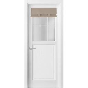Blackout Door Curtains for Door Windows， Privacy Door Curtain,Front Door Sidelight Curtain， Drill-Free， Easy Installed Door Window Curtains.(Mocha,1 Panel, 24"x 38")