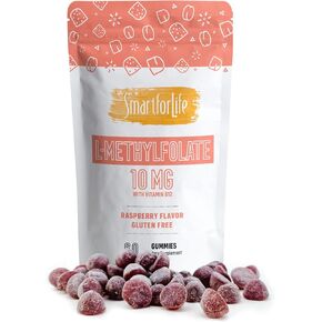 Smart for Life L-Methylfolate Gummies with Vitamin B12 Raspberry Flavor - 1mg - 60 Gummies - Active Folate 5 MTHFR Support Supplement Professional Strength - Doctor Designed Methyl Folate