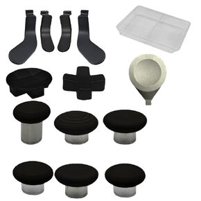 13 in 1 Metal Thumbsticks for Xbox One Elite Series 2,Replacement Magnetic Buttons Kit,Elite Series 2 Controller Accessories(Black)