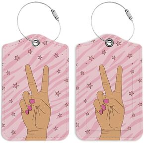 Pink Cowgirl Boots Gifts Luggage Tags for Suitcases, Preppy Luggage Tag, Back to School for Students, Trendy 2 Pack Luggage Tags for Travel, Teen Girl Gifts Suitcase Tags