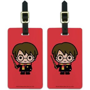 Harry Potter لطيف Chibi حرف معرف العلامات معرفات الحمل - مجموعة من 2