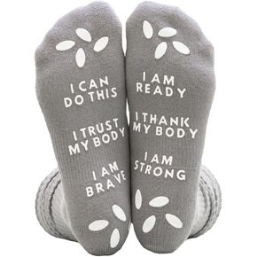 Affirmation Hospital Socks For Labor and Delivery - Non Skid Grip Socks For Moms