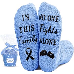 HAPPYPOP Breast Cancer Socks Women Men - Gifts for Cancer Awareness Chemo Comfort Patients Survivors