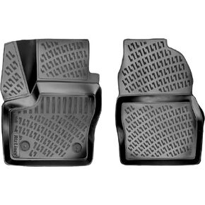 2008-2010 Ford F-250/F-350/F-450/F-550 Supercrew Floor Mats مخصصة راتجة ثلاثية الحصير للسيارات بالليزر المقاييس جميعها من طراز الطقس غير القابل للماء (الأمامي والخلف)