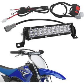 Light Bar Kit,60W Universal Dirt Bike Light Bar Compatible for Honda CRF110 CRF250R CRF450R for Yamaha TTR110 YZ125 for Suzuki RM85 for Kawasaki KLX110 KX250F KX450 Fit Most 7/8"Handlebars