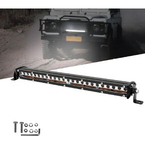 13.5 Inch LED Light Bar 9-60V Lighting Strobe 2 in1 Emergency Strobe Light Bar Waterproof Roof Bumper Off Road Lights for Trucks Pickup SUV ATV UTV Boat