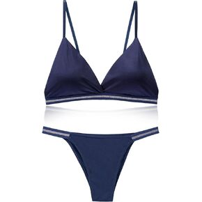 ملخصات حمالة صدرية مبطنة من الحرير الجليدي بيكيني 2 قطعة الملابس الداخلية in Kuwait