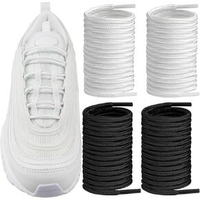 2 أزواج 4 مم من أربطة أربطة مستديرة لـ Nike Air Max 97/95/720 تشغيل أحذية بديلة