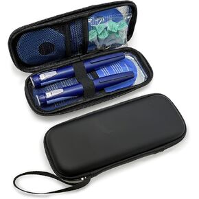 ZLR Insulin Cooler Travel Case with 2 x 90g Ice Packs, TSA Approved Diabetetes Insulin Pen Bag, Easy to Carry Medicine Insulated Cool Organizer for Diabetic, Small