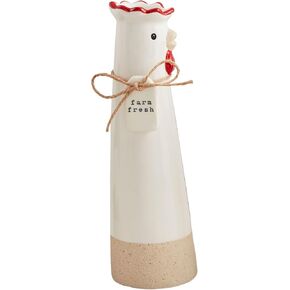 Mud Pie Farm Stem Vase, Chicken, 7.25" x 2"
