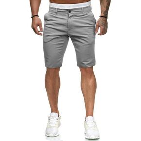 HUNGSON Mens Slim Fit Shorts Stretch Chino Short Pants