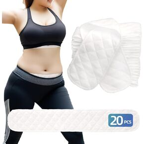 Bra Liners to Absorb Sweat Under Breasts, 100% Cotton Bra Sweat Liners/Tummy Liners for Sweat Rash for Women & Men 23.6 * 4in
