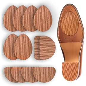 Non-Slip Shoe Pads,Adhesive Shoe Grips, Sole Protectors for High Heels (Brown 6pairs)