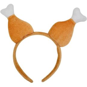 Turkey Leg Headband Chicken Drumsticks Headbands for Thanksgiving Halloween Party