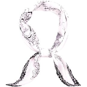 Women Satin Head Scarf Silk Feeling Hair Scarf, Neck Bag Handbags Scarves, Pleated Rhombus