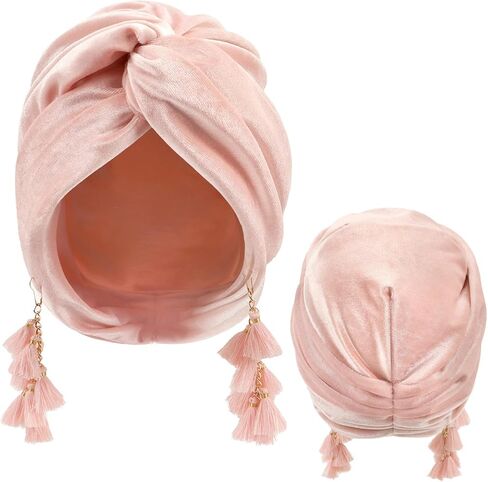 Women Turban,Cozy Polyester Velvet Turban Hats,Indian Turbans Hats Head Wraps Beanie,African Cap for Women in Saudi Arabia