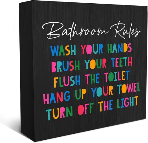 ديكور حمام الأطفال، صندوق خشبي، ديكور مكتب، ديكور صندوق حمام الأطفال الصغار، ديكور للمدرسة المنزلية، ديكور حمام قوس قزح، ديكور غرفة الحضانة، ديكور طاولة رف رياض الأطفال in Kuwait