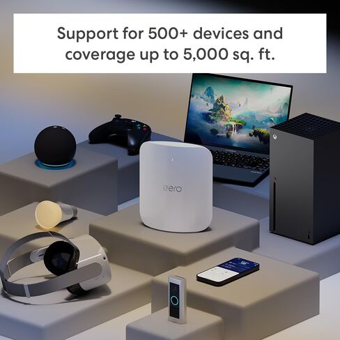 Amazon eero Max 7 mesh wifi router (newest model) - Supports internet plans up to 10 Gbps, Coverage up to 2,500 sq. ft., Connect 250+ devices, 1-pack in Saudi Arabia