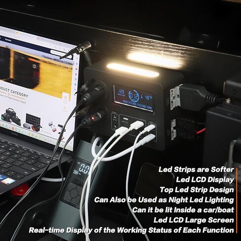 Iztoss 12V 100W MINFUNCED MINI POWER BOX نظام الطاقة الكهربائية مع الإضاءة LED USB-C ومنافذ QC3.0 Socket Socket Anderson Port for Camper RVS Pickup Trucks 4WD Canopy Caravan in Kuwait