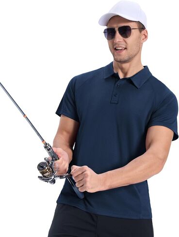 Zity 3 Pack Mens Polo قمصان قصيرة الأكمام الرطوبة الرطبة الفطرية أعمال رياضية غير رسمية القمصان الجولف للرجال in Saudi Arabia