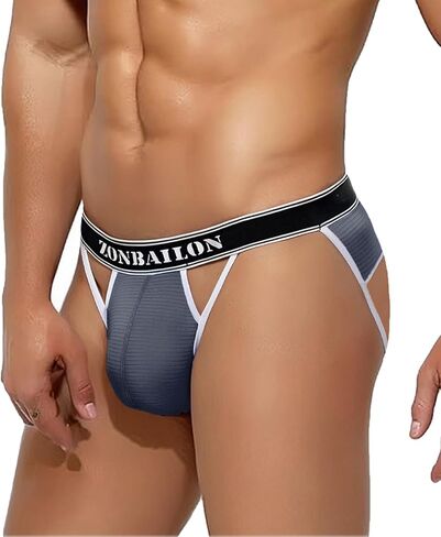 ZONBAILON Men's Sexy Jockstrap Underwear Low Rise Workout G-String Stretchy Athletic Jock Strap Breathable Bulge Pouch Thong in Saudi Arabia