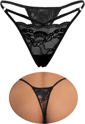 comeondear Lace G String Underwear for Women Sexy Lace Strappy Underwear Thong Plus Size Micro Thong Panties in Kuwait