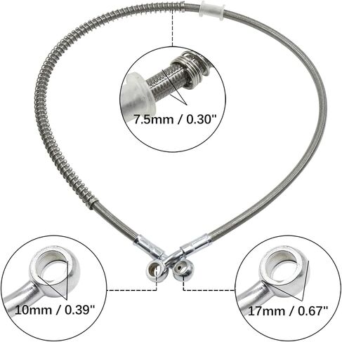 uxcell Universal 75cm Stainless Steel Clutch Hydraulic Oil Hose Line for Motorcycle in Saudi Arabia