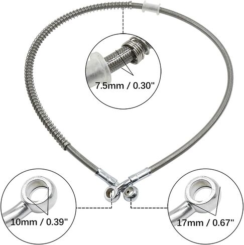 uxcell Universal 75cm Stainless Steel Clutch Hydraulic Oil Hose Line for Motorcycle in Saudi Arabia