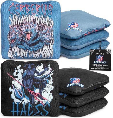 Play Platoon ACO Tournament Series Pro Cornhole Bags Set of 8 Regulation Professional Corn Hole Bean Bags - Competition Weight - Dual Slick and Stick in Saudi Arabia