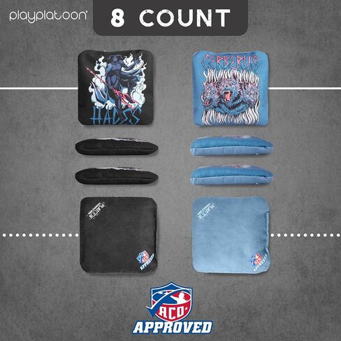 Play Platoon ACO Tournament Series Pro Cornhole Bags Set of 8 Regulation Professional Corn Hole Bean Bags - Competition Weight - Dual Slick and Stick in Saudi Arabia