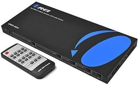 OREI 4K HDMI Matrix Switch 4 X 2، Switcher 18G UltraHD مع قوس يدعم ما يصل إلى 4K @ 60 هرتز وجهاز تحكم عن بعد بالأشعة تحت الحمراء 1080P - اختيار مصفوفة كامل in Kuwait