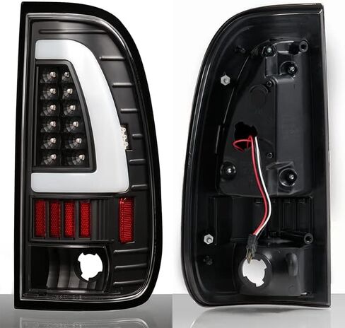 Akkon - لعام 1997-2003 Ford F150 | 1999-07 F-Series Super Duty LED نمط الأنبوب الأسود المصابيح الخلفية in Kuwait