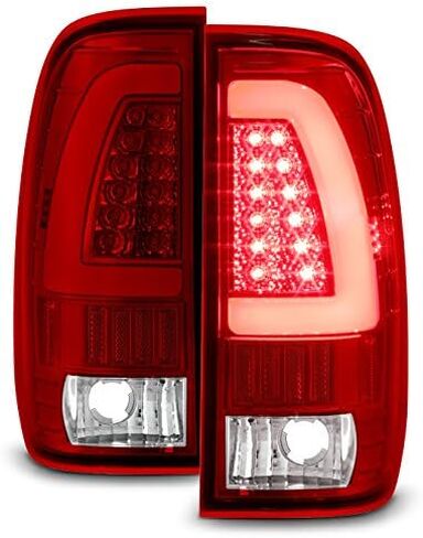 Akkon - لعام 1997-2003 Ford F150 | 1999-07 F-Series Super Duty LED نمط الأنبوب الأسود المصابيح الخلفية in Kuwait