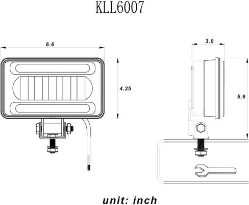 LED 4 × 6 بوصة مزدوجة انخفاض الحزمة انخفاض الضباب ضباب الضباب 6000K لجرار نصف مقطورة شاحنة على الطرق الوعرة (2 عبوة) in Kuwait