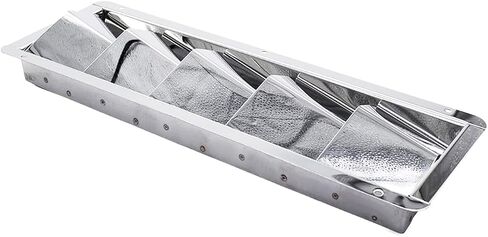 MARINE CITY Polished Finish Stainless Steel 5 Slots Louvered Vent 12-7/8 x 4-3/8 x 1-1/2 Inches for Boats – Marines – Ships - Yachts (Pack of 2) in Saudi Arabia