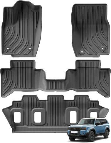 بطانة شحن SMABEE لسيارة Toyota Land Cruiser Prado 250 (فقط لـ 5 مقاعد، إصدار الولايات المتحدة) سجادة صندوق السيارة لجميع الأحوال الجوية لعام 2024 2025 ملحقات Land Cruiser TPE وسادة حماية داخلية باللون الأسود in Saudi Arabia
