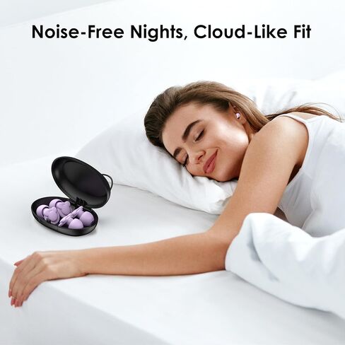 2 Pairs Ear Plugs for Sleep Noise Cancelling, Reusable Earplugs for Noise Reduction 33dB-38dB, Soft Silicone Hearing Protection Ear Plugs for Sleep, Work, Noise Sensitivity, Study, Snoring in Saudi Arabia