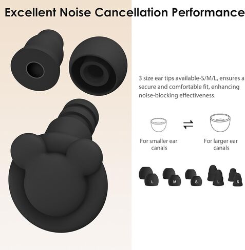 2 Pairs Ear Plugs for Sleep Noise Cancelling, Reusable Earplugs for Noise Reduction 33dB-38dB, Soft Silicone Hearing Protection Ear Plugs for Sleep, Work, Noise Sensitivity, Study, Snoring in Saudi Arabia