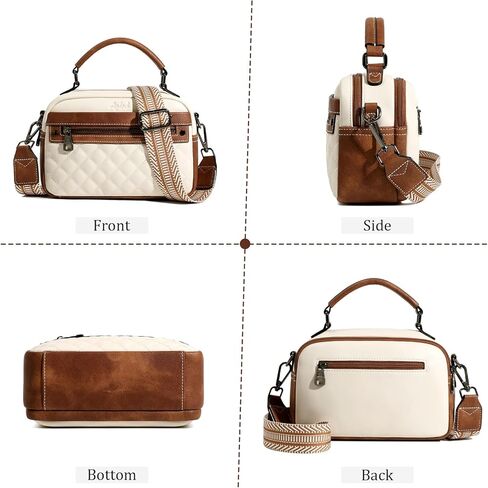 Crossbody Bags for Women Vegan Leather Shoulder Handbags Small Cross Body Purses for Women Trendy with Wide Strap in Saudi Arabia