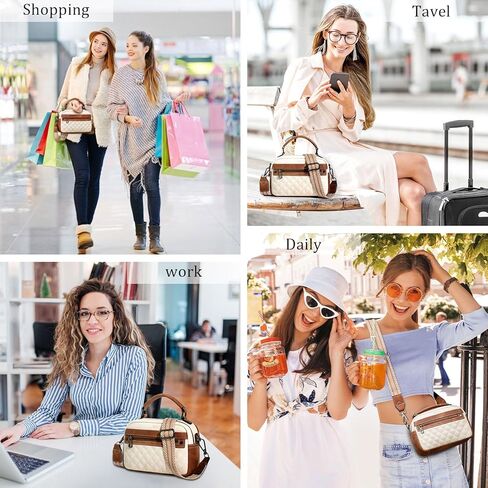 Crossbody Bags for Women Vegan Leather Shoulder Handbags Small Cross Body Purses for Women Trendy with Wide Strap in Saudi Arabia