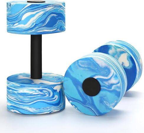 Water Dumbbells Set, 2 Pack Camouflage EVA-Foam Dumbbell Water Aerobics Fitness Equipment for Pool Exercise, Water Fitness Equipment, Water Aquatic Exercise Dumbbell Set for Weight Loss in Saudi Arabia