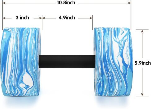 Water Dumbbells Set, 2 Pack Camouflage EVA-Foam Dumbbell Water Aerobics Fitness Equipment for Pool Exercise, Water Fitness Equipment, Water Aquatic Exercise Dumbbell Set for Weight Loss in Saudi Arabia